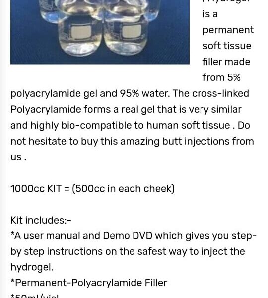 Hydrogel injections to increase buttocks size in Durban+27 74 676 7021